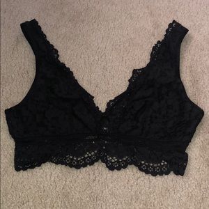 Black lace bralette
